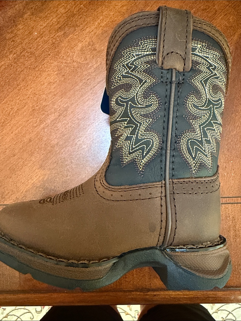 Durango Brown and Black Kids' Western Boots